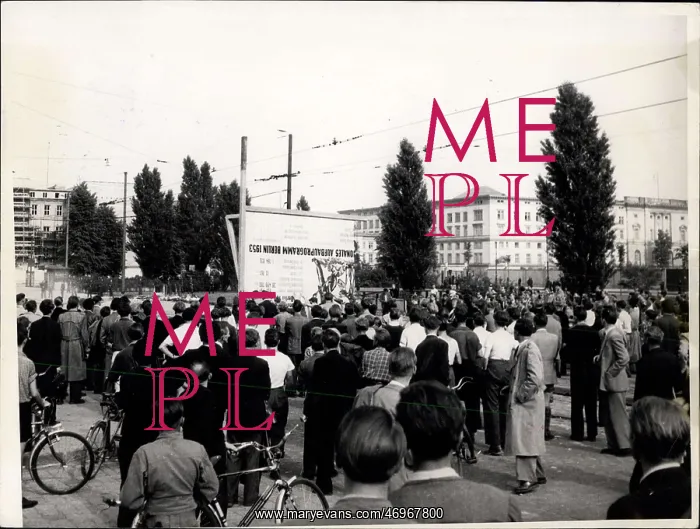 : Workers demonstrate in East Berlin, Germany : Workers demonstrate in East Berlin, Germany