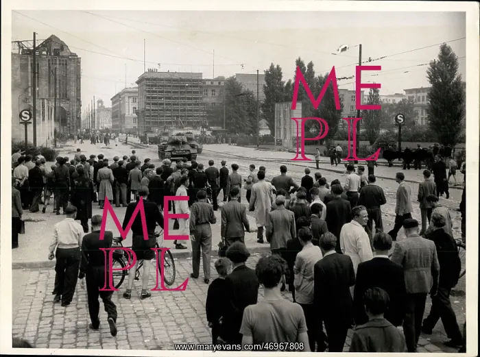 : Workers demonstrate in East Berlin, Germany : Workers demonstrate in East Berlin, Germany