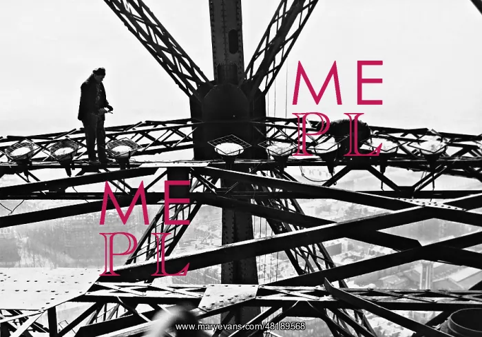 : Workers on the Eiffel Tower, 1937 : Workers on the Eiffel Tower, 1937