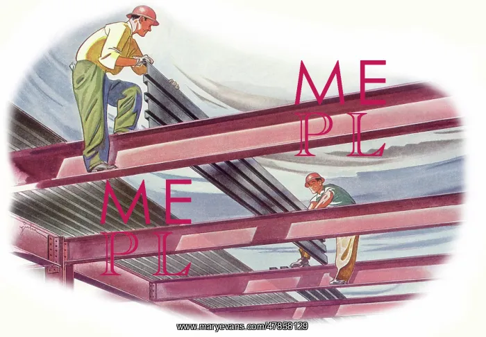 : Workers Lay Panels : Workers Lay Panels