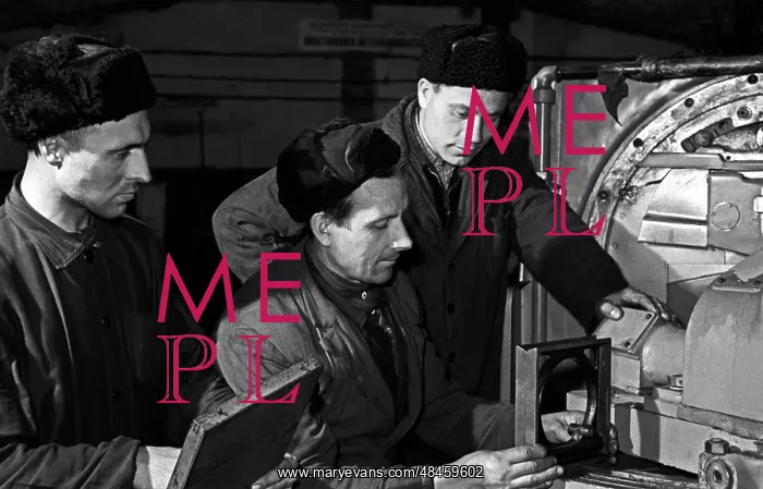 : Workers of LEMAZ machine building plant, 1959 : Workers of LEMAZ machine building plant, 1959