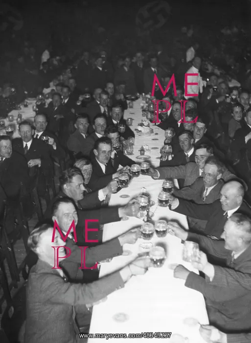 : Workers after a motorway opening, 1936 : Workers after a motorway opening, 1936