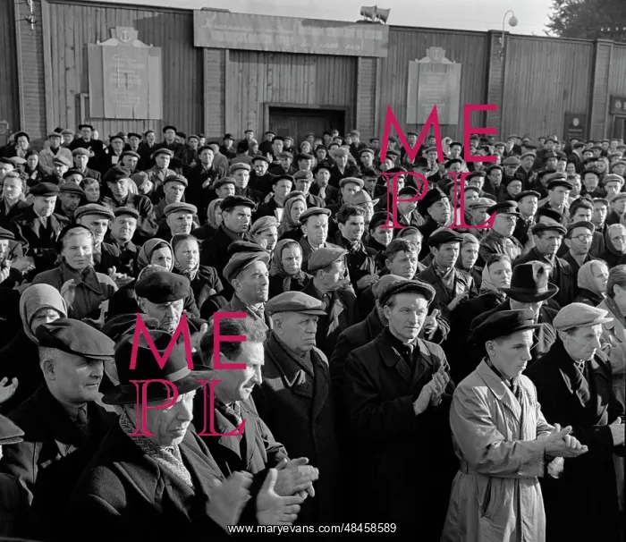 : Workers at a rally : Workers at a rally