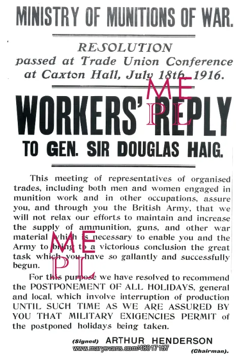 : Workers Reply to General Sir Douglas Haig, WW1 : Workers Reply to General Sir Douglas Haig, WW1