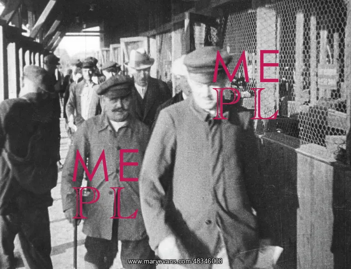 : Workers on the way to work, 1920s : Workers on the way to work, 1920s