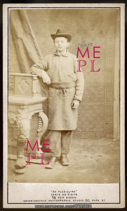 : Working Class Boy 1860s : Working Class Boy 1860s