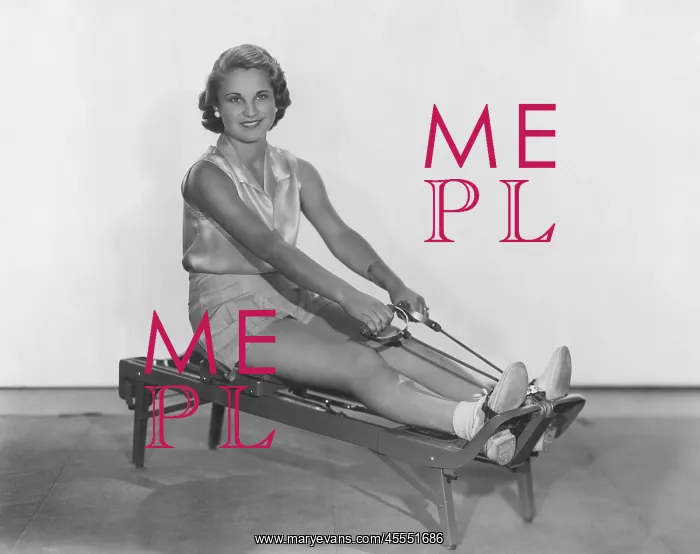 : Working out with rowing machine : Working out with rowing machine
