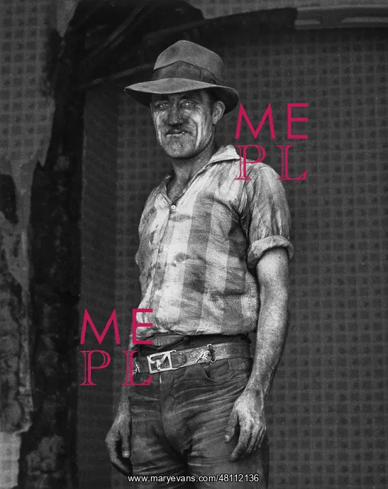 : Workman covered in dirt, Hulme, Manchester : Workman covered in dirt, Hulme, Manchester