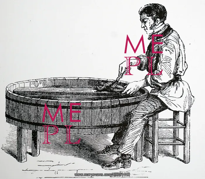 : Workman polishing an electroplated object by hand; : Workman polishing an electroplated object by hand;
