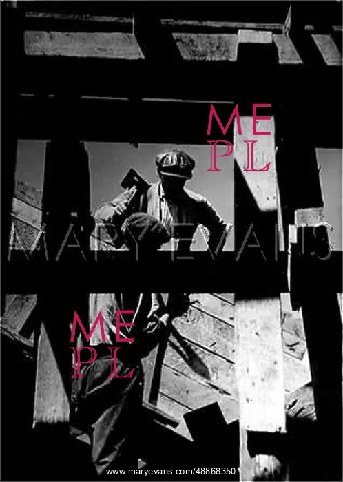  : Workmen roofing a house in the 1930s