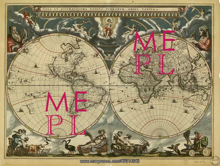 : World Map, 17th Century : World Map, 17th Century