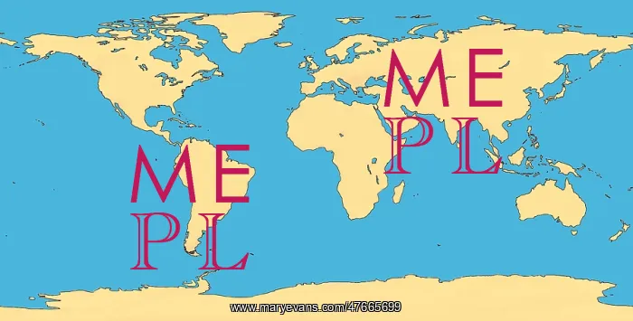  : World Map. A map of the world showing the continents and oceans
