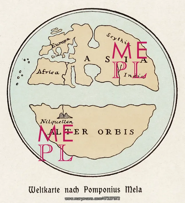 : WORLD MAP / POMPONIUS MELA : WORLD MAP / POMPONIUS MELA