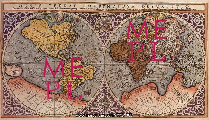 : World Map in Projection 1595 : World Map in Projection 1595