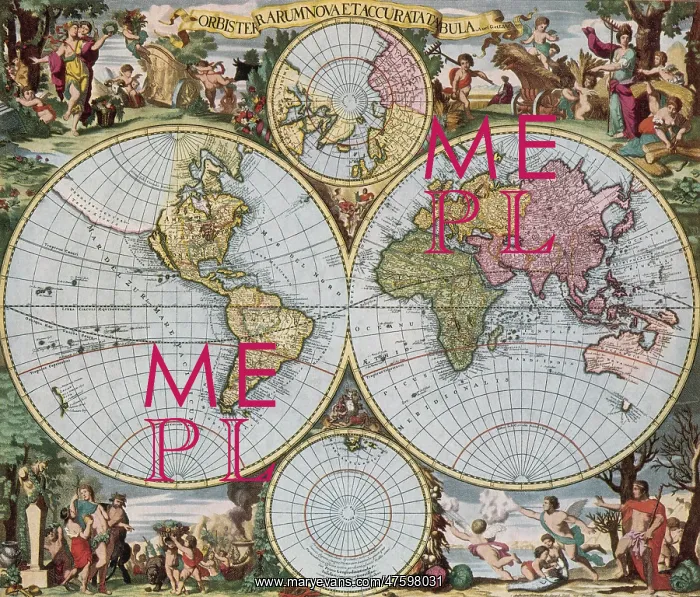 : World Map from Schenck's Atlas Contractus, 1690 : World Map from Schenck's Atlas Contractus, 1690