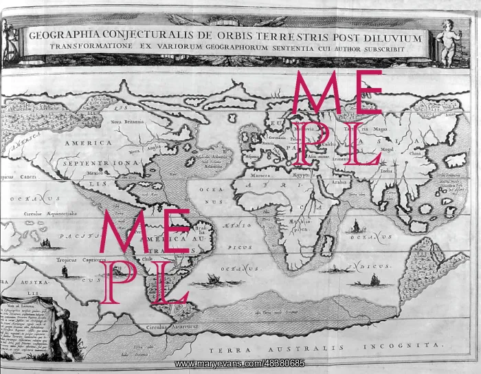 : World map showing land formations and continents : World map showing land formations and continents