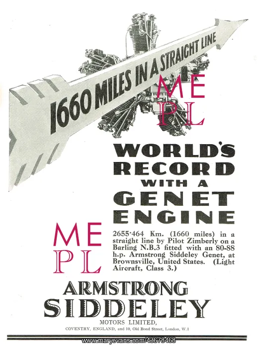 : A World Record For The Armstrong Siddeley Genet Aero Engine : A World Record For The Armstrong Siddeley Genet Aero Engine
