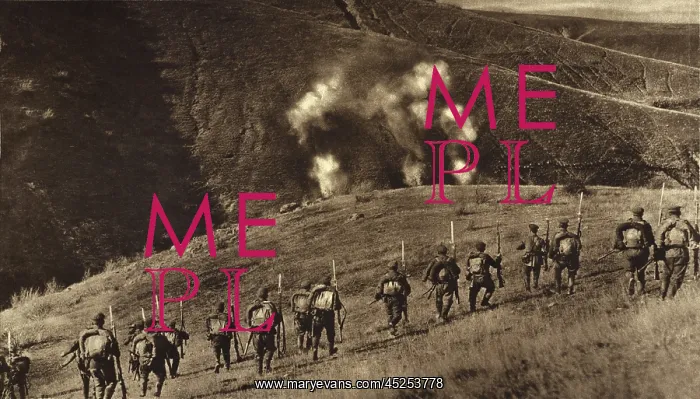 : World War 1. Bulgarians advancing in counter attack : World War 1. Bulgarians advancing in counter attack