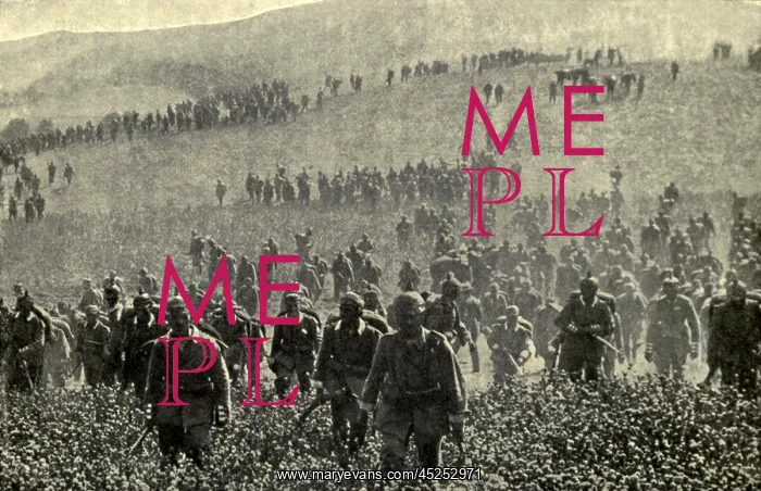 : World War 1. German infantry advancing during : World War 1. German infantry advancing during