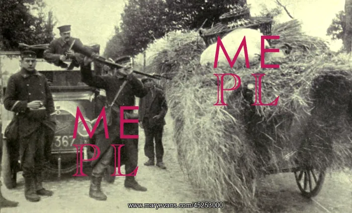: World War 1. German invasion troops searching : World War 1. German invasion troops searching