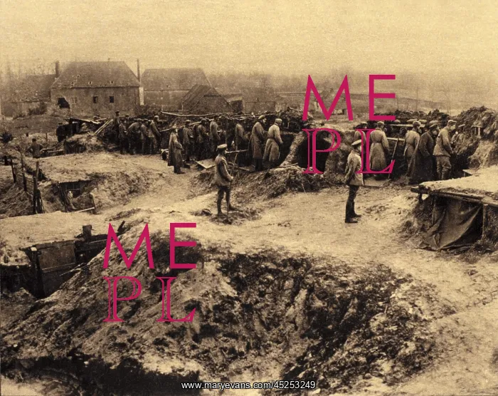 : World War 1. German outpost in the Hilly Region : World War 1. German outpost in the Hilly Region