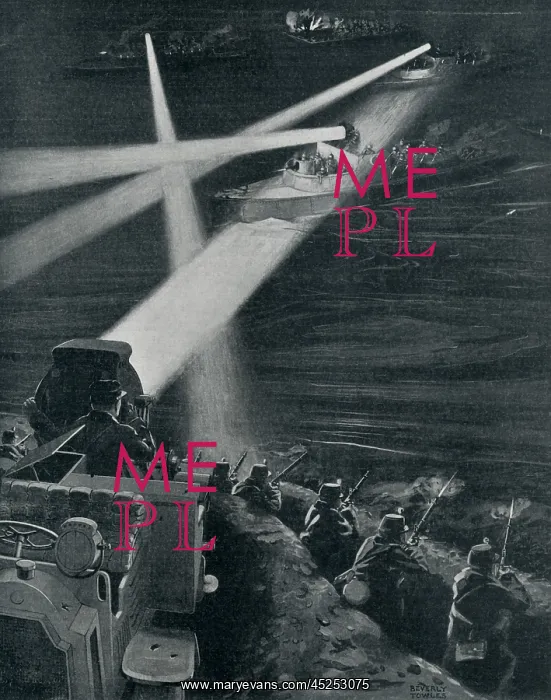 : World War 1. Night attack by German Armed motor : World War 1. Night attack by German Armed motor