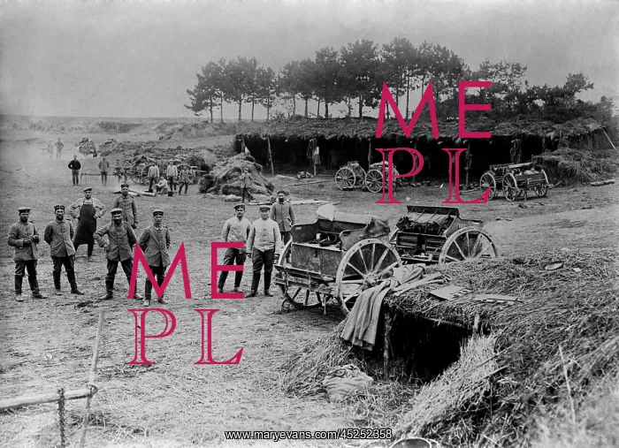 : World War 1. Shelters behind German battlefront : World War 1. Shelters behind German battlefront