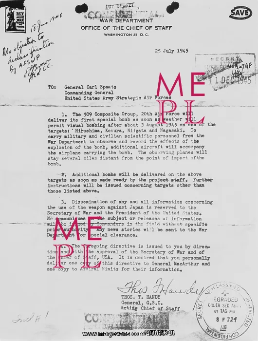 : World War 2 letter received from General Thomas : World War 2 letter received from General Thomas