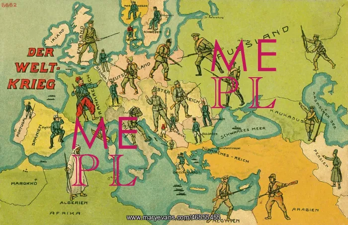 : World War One Combatants - Map of Europe : World War One Combatants - Map of Europe