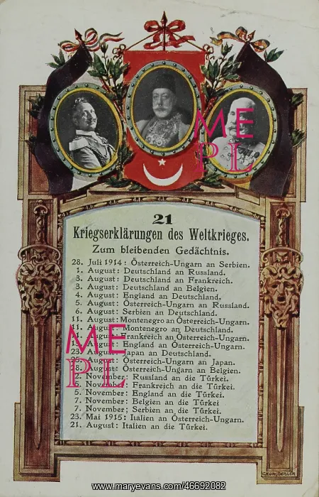 : World War I: 21 declaration of war : World War I: 21 declaration of war