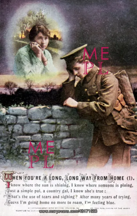 : World War I: British soldier dreaming of his country : World War I: British soldier dreaming of his country