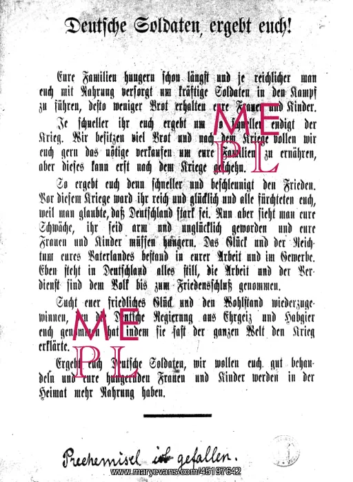 : World War I - German soldiers, capitulate! : World War I - German soldiers, capitulate!