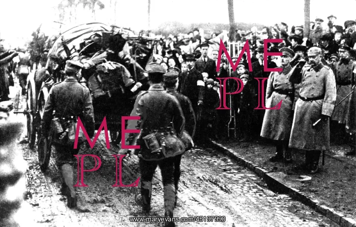 : World War I - Hindenburg greets returning troops : World War I - Hindenburg greets returning troops