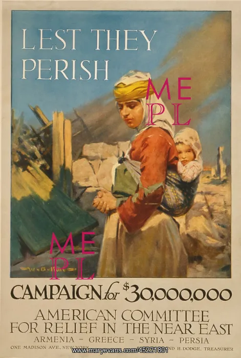 : World War I poster. Lest they perish Campaign ? : World War I poster. Lest they perish Campaign ?