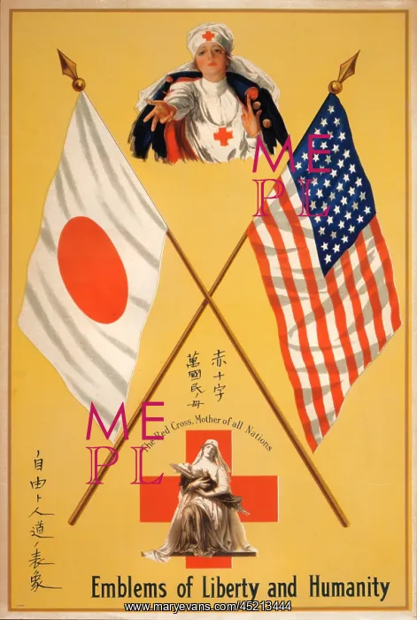 : World War I, Poster showing two Red Cross ? : World War I, Poster showing two Red Cross ?