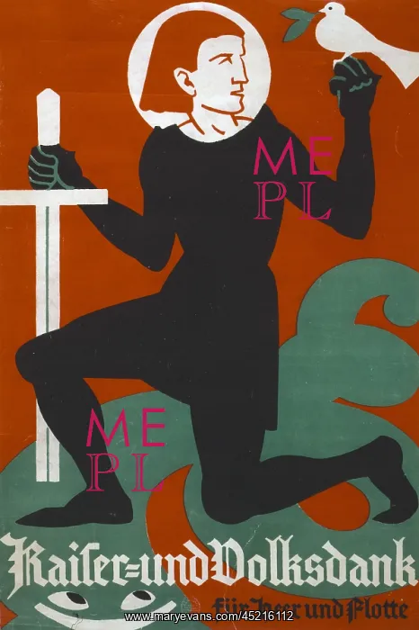 : WORLD WAR I, Poster shows a kneeling knight ? : WORLD WAR I, Poster shows a kneeling knight ?