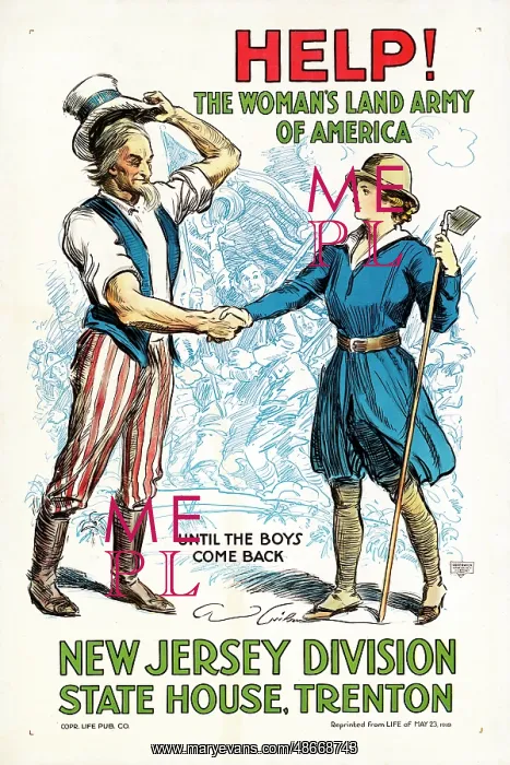 : World War I propaganda poster for the Woman's : World War I propaganda poster for the Woman's