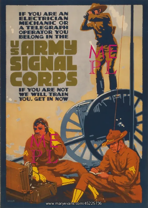 : World War I recruiting poster for electricians, ? : World War I recruiting poster for electricians, ?
