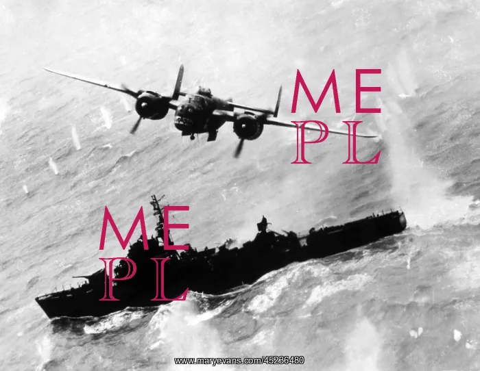 : World War II, An American B-25 bomber flying ? : World War II, An American B-25 bomber flying ?
