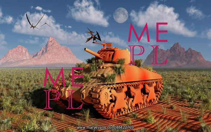 : A World War II American Sherman tank out of context and time : A World War II American Sherman tank out of context and time