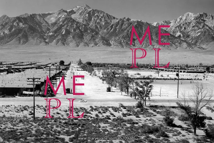 : World War II, Bird's-eye view of Manzanar ? : World War II, Bird's-eye view of Manzanar ?