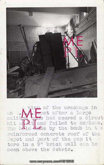 : World War II - bomb damage ARP Depot : World War II - bomb damage ARP Depot