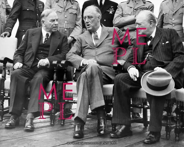 : World War II. From left: Canadian Prime ? : World War II. From left: Canadian Prime ?