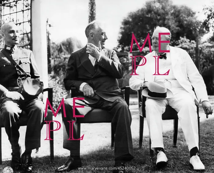 : World War II. From left: Chinese Generalissimo ? : World War II. From left: Chinese Generalissimo ?
