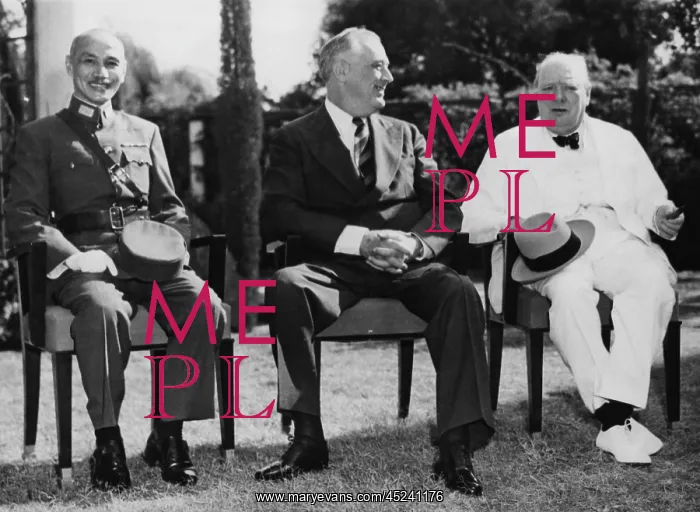 : World War II. From left: Chinese Generalissimo ? : World War II. From left: Chinese Generalissimo ?