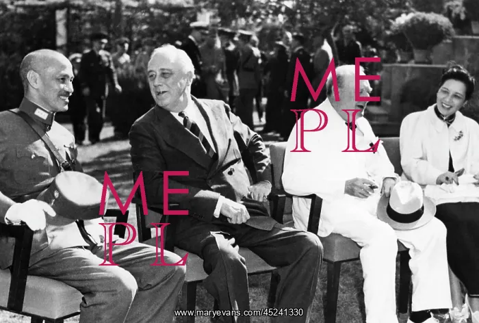 : World War II. From left: Chinese Generalissimo ? : World War II. From left: Chinese Generalissimo ?