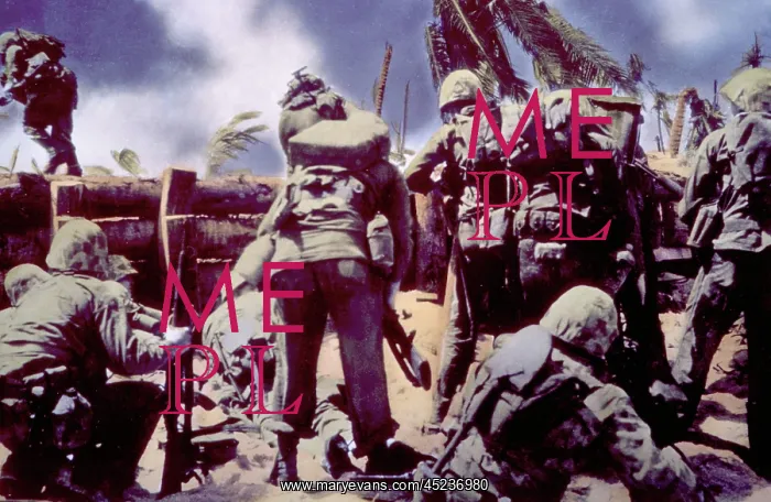 : World War II, Marines invading Tarawa, 1943. ? : World War II, Marines invading Tarawa, 1943. ?