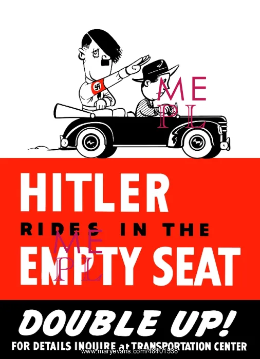 : World War II poster of Adolf Hitler riding : World War II poster of Adolf Hitler riding