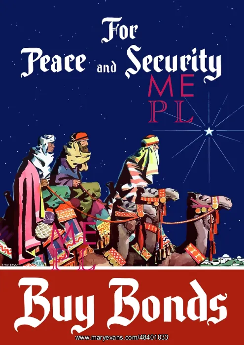 : World War II poster featuring the three wise : World War II poster featuring the three wise
