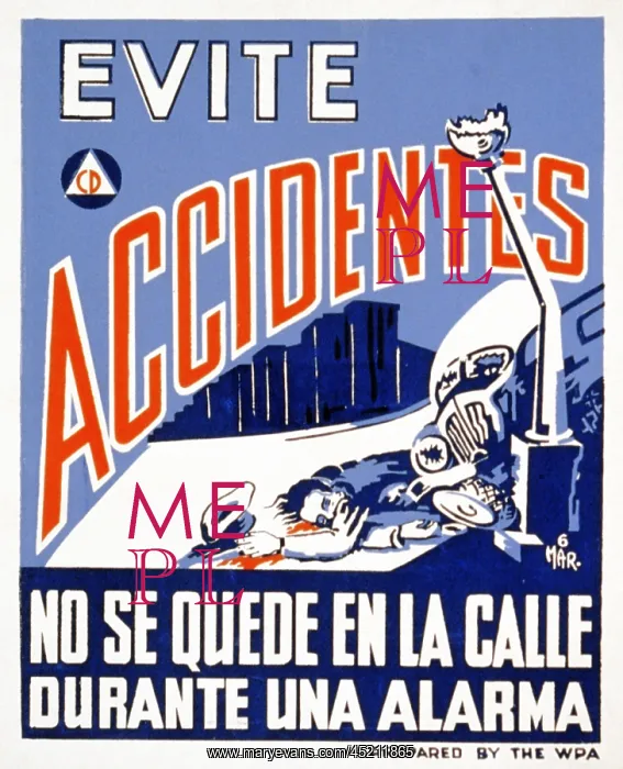 : World War II, poster showing a man lying ? : World War II, poster showing a man lying ?